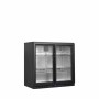 TEFCOLD - Arrière de bar noir 2 portes vitrées coulissantes 188 L