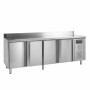TEFCOLD - Refroidisseur de comptoir snack inox avec dosseret 4 portes 460 L