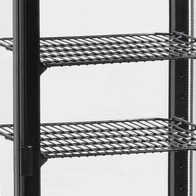 TEFCOLD - Vitrine réfrigérée 4 faces vitrées noire 58 L