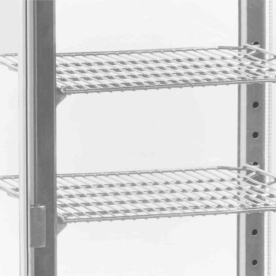 TEFCOLD - Vitrine réfrigérée 4 faces vitrées grise 78 L