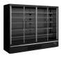 TEFCOLD - Vitrine réfrigérée pour supermarché noire 4 portes 1258 L