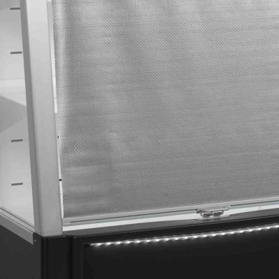 TEFCOLD - Vitrine réfrigérée ouverte basse en noir 2 tablettes 242 L