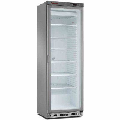 DIAMOND - Armoire congélateur statique porte vitrée 400 L acier inox