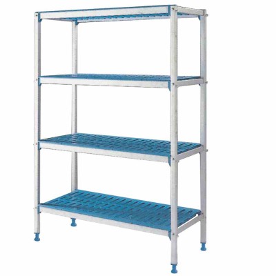 DIAMOND - Rayonnage linéaire en aluminium anodisé 4 niveaux Modular Rack L. 1090 mm
