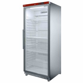 DIAMOND - Fin de série - Armoire frigorifique ventilée inox 1 porte vitrée 600 L