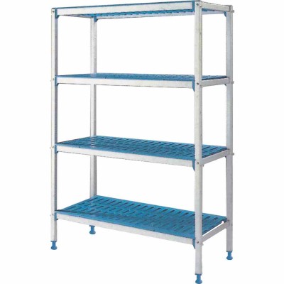 DIAMOND - Rayonnage linéaire en aluminium anodisé GN 4 niveaux Modular Rack L. 790 mm
