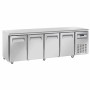 DIVERSO - Table frigorifique ventilée 4 portes GN 1/1 sur roues 2 avec freins