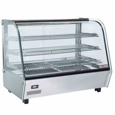 DIVERSO - Vitrine chauffante de table 3 niveaux vitre bombée L. 870 mm