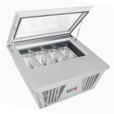 POLAR - Congélateur à glace de comptoir série G 4 bacs Napoli