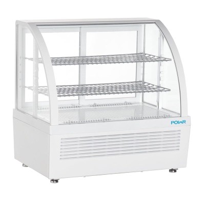 POLAR - Vitrine réfrigérée de comptoir série C blanche 100 L