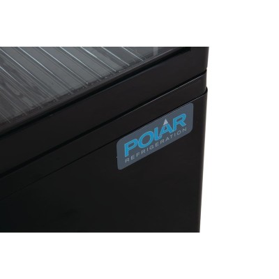 POLAR - Vitrine réfrigérée économe en énergie série C noire 68 L