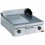 DIAMOND - Plaque de cuisson électrique 2/3 lisse et 1/3 rainurée chrome dur L. 800 mm