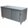 DIAMOND - Table armoire chauffante portes coulissantes traversante centrale P.700 mm L. 2000 mm