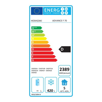 HOSHIZAKI - Armoire réfrigérée négative Advance GN 2/1 1 porte 420 L