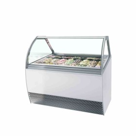 TEFCOLD - Vitrine ventilée pour glace en bac vitrage bombé 160 L