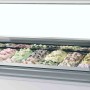 TEFCOLD - Vitrine ventilée pour glace en bac vitrage bombé 181 L