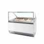 TEFCOLD - Vitrine ventilée pour glace en bac vitrage droit 160 L