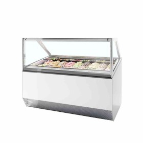 TEFCOLD - Vitrine ventilée pour glace en bac vitrage droit 181 L
