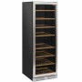 DIAMOND - Vitrine cave à vins ventilée porte en acier inox 470 L 2 températures noire