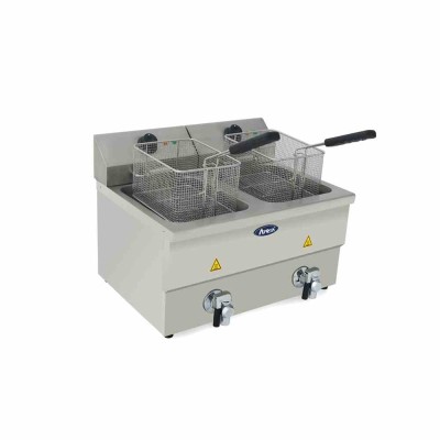 ATOSA - Friteuse électrique de table 2 cuves 2 x 8 L