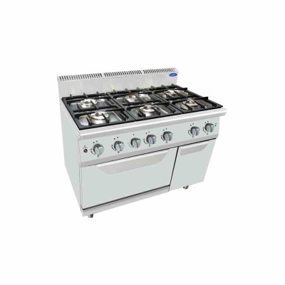 ATOSA - Fourneau gaz sur four 6 feux vifs 6 x 7 kW