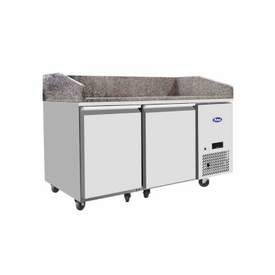 ATOSA - Table a pizzas 2 portes 400 x 600 dessus en granit