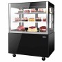 ATOSA - Vitrine droite service arrière noire 2 étagères 490 L
