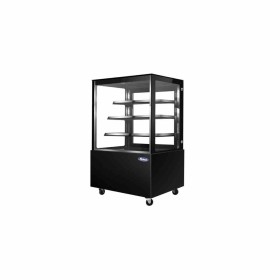 ATOSA - Vitrine droite service arrière noire 3 étagères 558 L