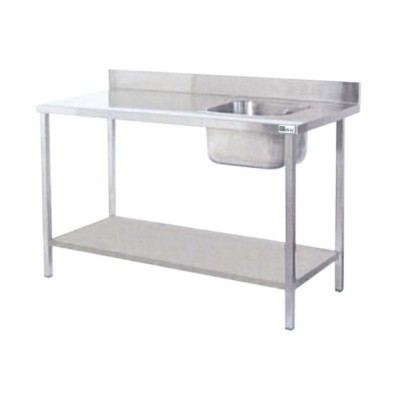 AFI - Table de chef avec dosseret bac à droite L. 2000 mm