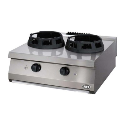 AFI - Wok gaz à poser Série 700 2 brûleurs 2 x 14 kW