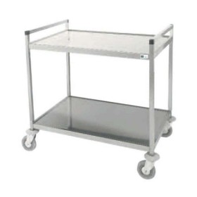 AFI - Chariot de service inox 2 étagères L. 1000 mm