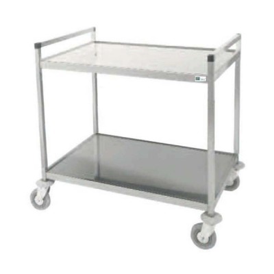AFI - Chariot de service inox 2 étagères L. 1000 mm