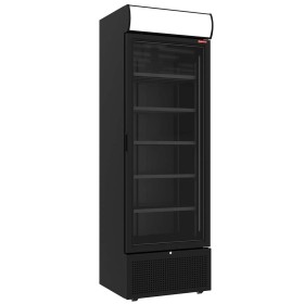 DIAMOND - Vitrine ventilée positive caisson lumineux noire 494 L