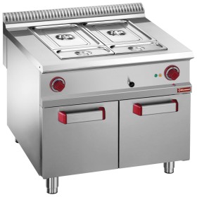 DIAMOND - Fin de série - Bain-marie électrique 8x GN 1/3-150 mm armoire ouverte
