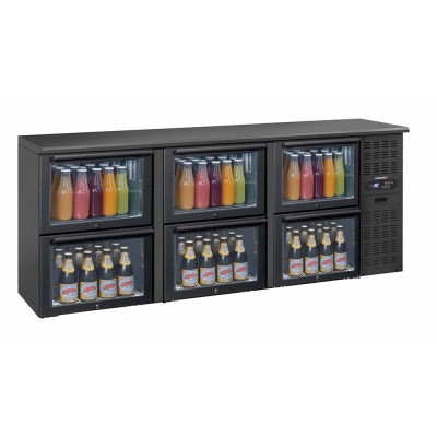 CASSELIN - Arrière bar 3 x 2 tiroirs vitrés 500 L