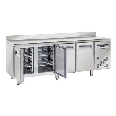 CASSELIN - Table réfrigérée négative avec dosseret 4 portes 570 L