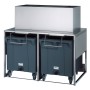 BREMA - Réserve inox 50kg avec chariots de manutention pour P/MUSTER 350-600