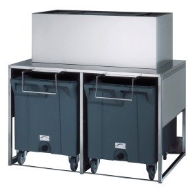 BREMA - Réserve inox 50kg avec chariots de manutention pour P/MUSTER 350-600
