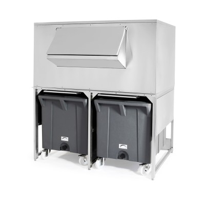 BREMA - Réserve inox 300kg avec chariots de manutention pour P/G1000