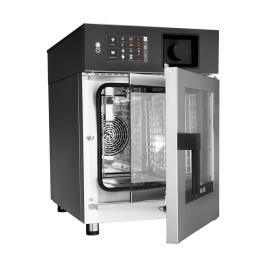 GIORIK - Four mixte compact électrique écran digital 7'' 6 niveaux GN 1/1 vapeur symbiotique et lavage intégré