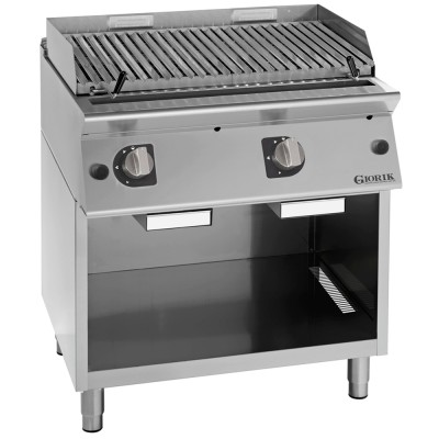 GIORIK - Grill pierres de lave double 80x70x90