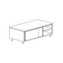 TECNOX - Meuble de rangement central avec 2 portes coulissantes 120x60x85