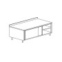 TECNOX - Meuble de rangement adossé avec 2 portes coulissantes 200x70x85