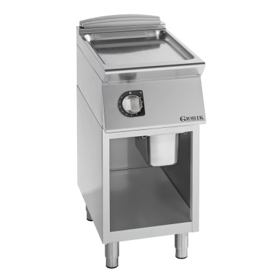 GIORIK - Plancha électrique acier chromé surface de cuisson simple lisse 40x90x90