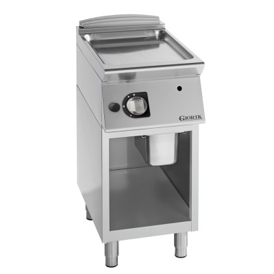 GIORIK - Plancha gaz acier chromé surface de cuisson simple lisse 40x90x90