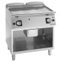 GIORIK - Plancha gaz acier chromé surface de cuisson double mi-lisse/ mi-rainurée 80x90x90