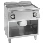 GIORIK - Plancha électrique acier chromé surface de cuisson double rainurée 80x90x90