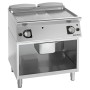 GIORIK - Plancha gaz acier chromé surface de cuisson double rainurée 80x90x90