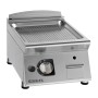 GIORIK - Plancha gaz acier chromé surface de cuisson simple rainurée 40x90x25