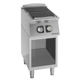 GIORIK - Fourneau plaques électriques carrées 2 feux dessous ouvert 40x90x90